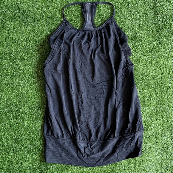 Lululemon No Limits Tank Black/Camo size 6 no inserts casual activewear - Picture 2 of 5